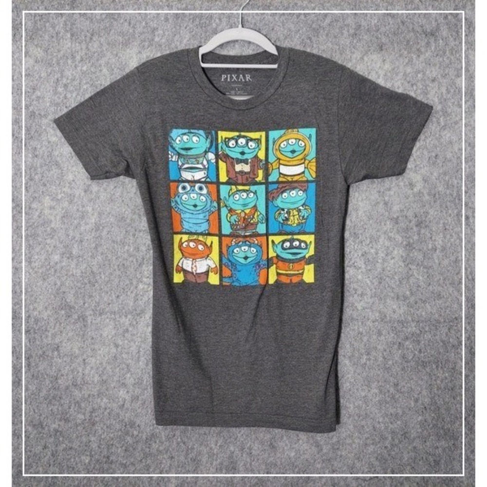 Disney Women Shirt S Pixar Toy Story The Claw Alien Graphic Short Sleeve Cartoon